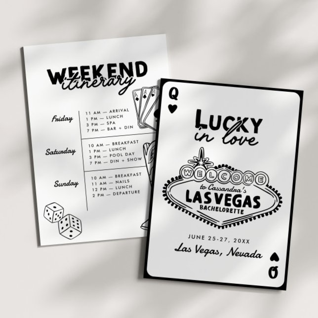 Lucky in Love Las Vegas Girls' Trip Bachelorette  Invitation (Creator Uploaded)