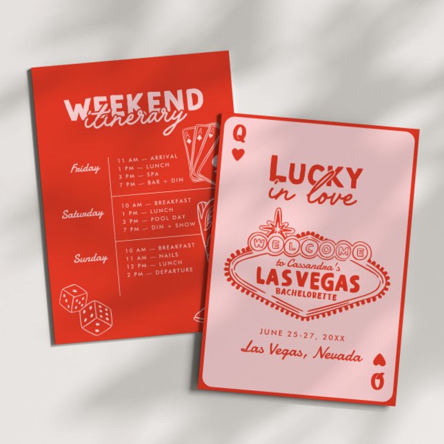 Lucky in Love Las Vegas Girls' Trip Bachelorette  Invitation (Creator Uploaded)
