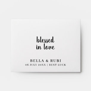 Lucky in Love Minimalist Wedding Lottery Envelope