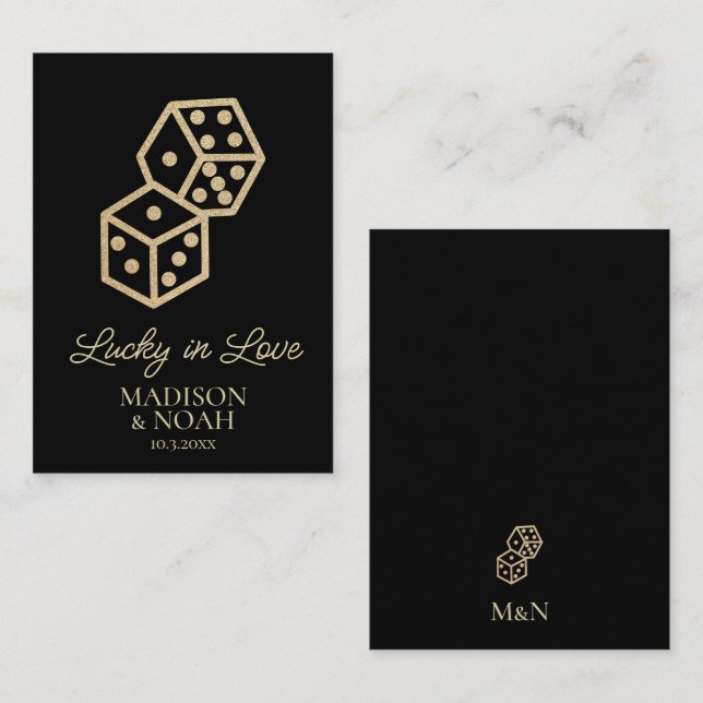 Lucky in Love Personalised Note Cards (Front/Back)