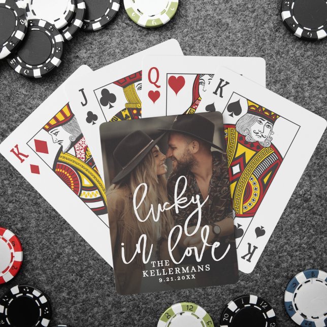 Lucky In Love Photo Playing Cards (Lucky In Love Photo Poker Cards)