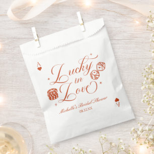 Lucky In Love Playing Card Casino Bridal Shower Favour Bags