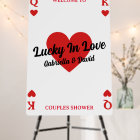 Lucky In Love Playing Card Couples Shower Welcome