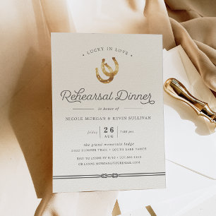 Lucky in Love Rehearsal Dinner Invitation