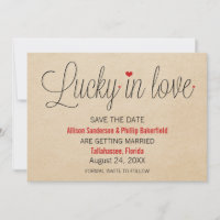 Lucky in Love Save the Date, Red