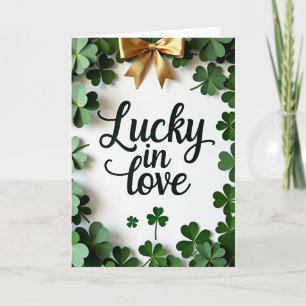 Lucky In Love Shamrock Card