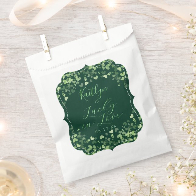 Lucky In Love St. Patrick's Day Bridal Shower Favour Bags (Clipped)