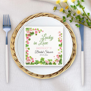 Lucky in Love St. Patrick's Day Bridal Shower  Napkin
