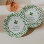 Lucky In Love St Patrick's Day Bridal Shower Party Paper Plate<br><div class="desc">An ever-popular theme with classic watercolor elements and styling. Add a stylish finishing touch to your Irish-themed Bachelorette party with these elegant green and white "Lucky In Love" paper plates featuring a hand-painted watercolor shamrock (four leaf clover).</div>