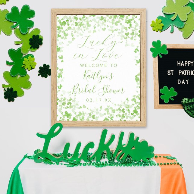Lucky In Love St. Patrick's Day Bridal Shower Poster (Creator Uploaded)
