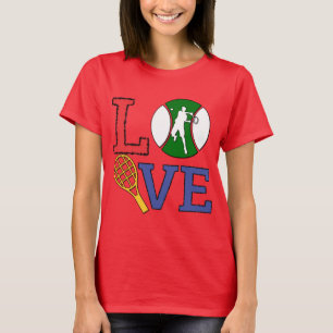 Lucky in Love Tennis, I Love Tennis T-Shirt