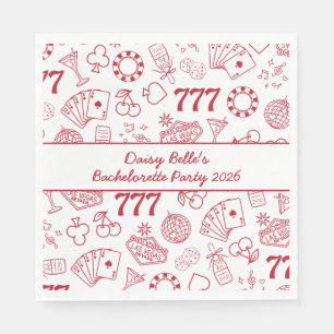 Lucky In Love Vegas Bachelorette Napkin