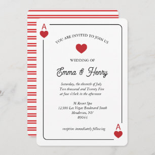 Lucky in Love Wedding Invitation 