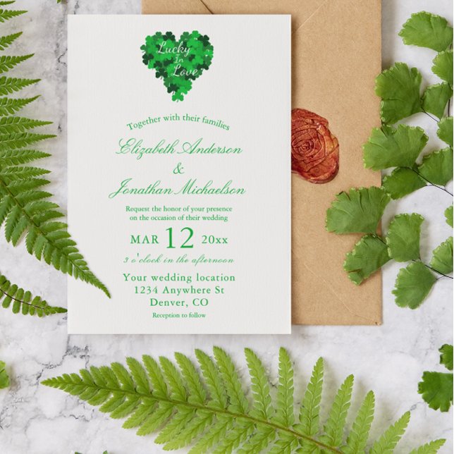 Lucky In Love Wedding Invitation (Creator Uploaded)