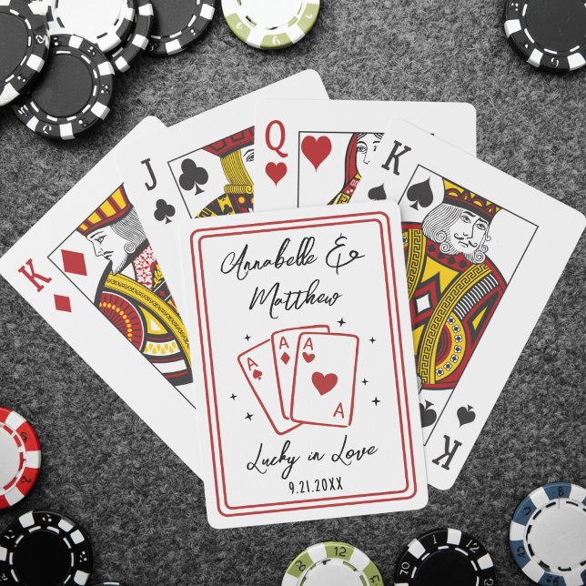 Lucky In Love Wedding Playing Cards (Lucky In Love Wedding Matches Poker Cards )