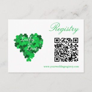 Lucky In Love Wedding Registry Enclosure Card