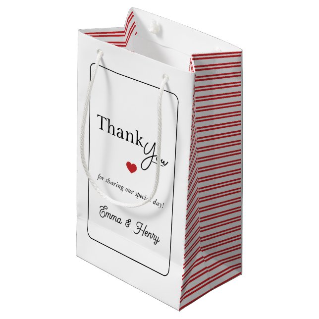 Lucky in Love Wedding  Small Gift Bag (Front Angled)
