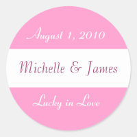"Lucky in Love" Wedding Sticker