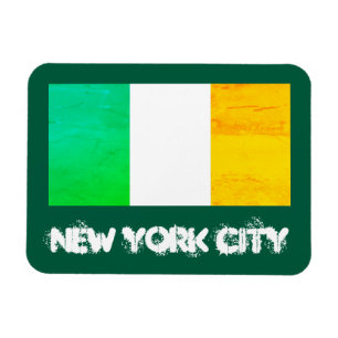 Lucky in New York City - Irish Flag NYC Heritage Magnet