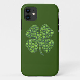 Lucky Irish Clover Dark Green Case-Mate iPhone Case