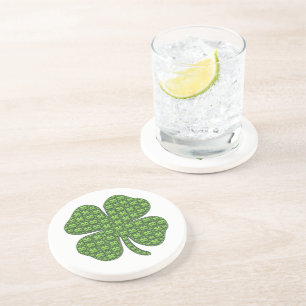 Lucky Irish Clover Sandstone Coaster