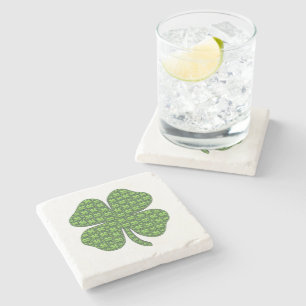 Lucky Irish Clover Stone Coaster