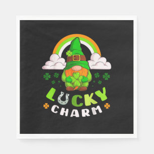 Lucky irish Gnome, St Patricks Day, Gnome, Irish R Napkin