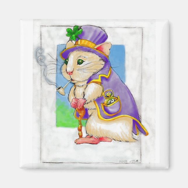 lucky Irish hamster magnet (Front)