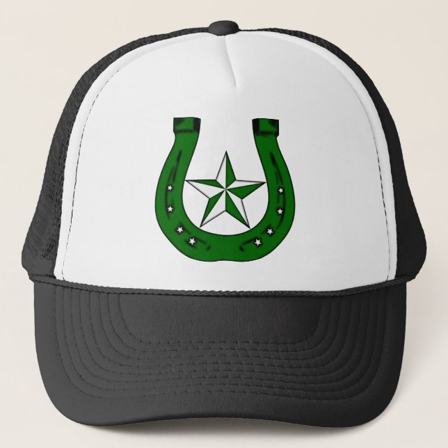 lucky irish horseshoe trucker hat (Front)