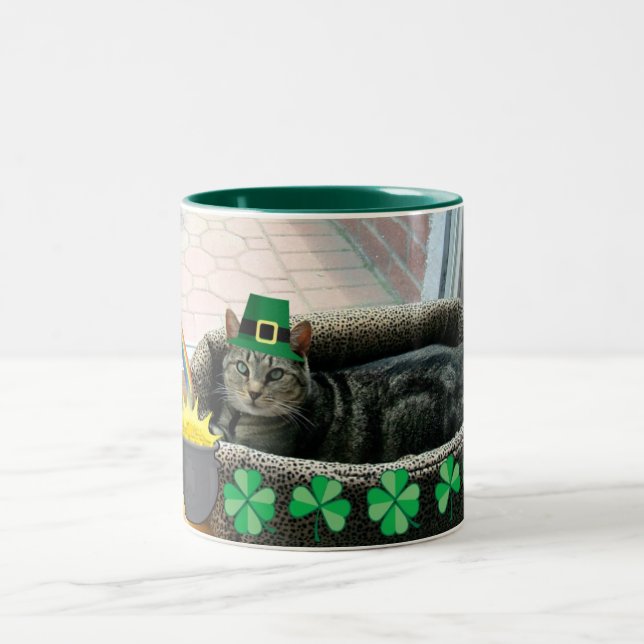 Lucky Irish Indigo Two-Tone Coffee Mug (Center)