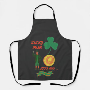 Lucky Irish Kiss Me happy saint patricks day T-Shi Apron