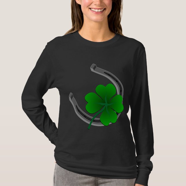 Lucky Irish Ladies Shirt St. Patrick's Lady Shirt (Front)