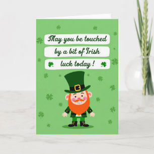 Lucky Irish Leprechaun Smile Card