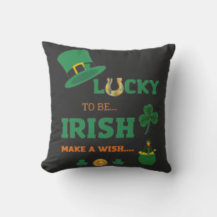 Lucky irish make a wish cushion