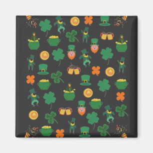 Lucky Irish pattern symbols, saint patrick's day  Magnet