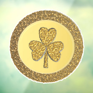 Lucky Irish Shamrock Gold Coin
