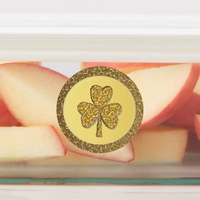 Lucky Irish Shamrock Gold Coin (Affixed)