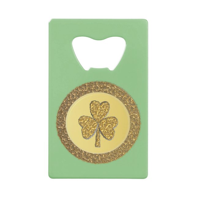 Lucky Irish Shamrock Gold Coin Custom (Front)