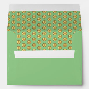 Lucky Irish Shamrock Gold Coin Envelope