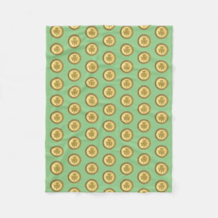 Lucky Irish Shamrock Gold Coin Fleece Blanket