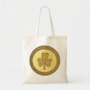 Lucky Irish Shamrock Gold Coin Tote Bag