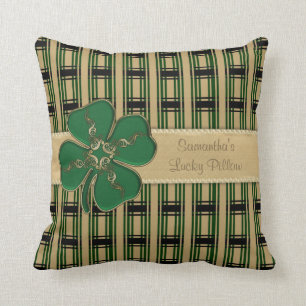 Lucky Irish Shamrock Personalised Pillow