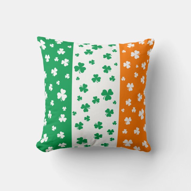 Lucky Irish Shamrocks Cushion (Front)