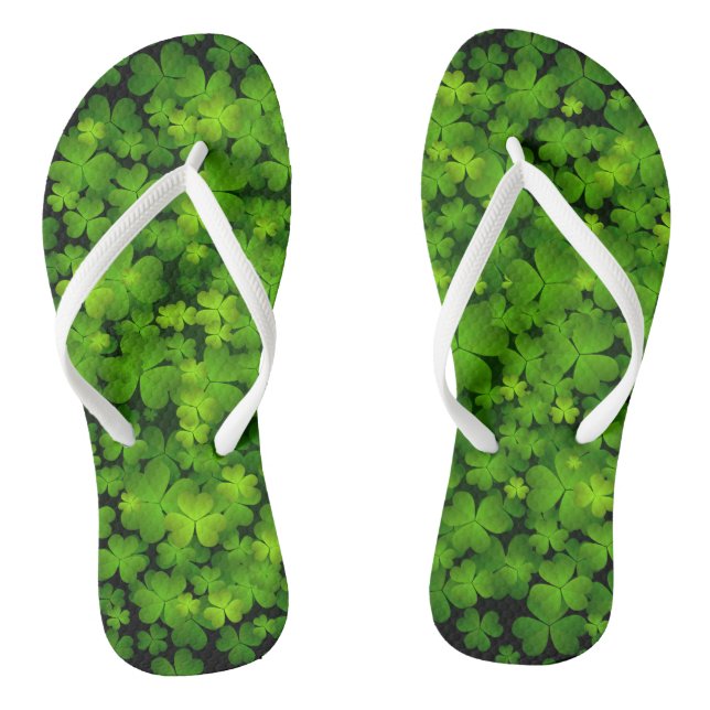 Lucky Irish Shamrocks Jandals (Footbed)