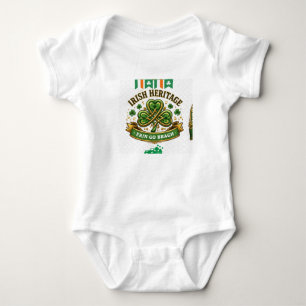 Lucky Irish Spirit Celebration logo Design Baby Bodysuit