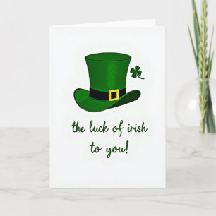 Lucky Irish Top Hat Card