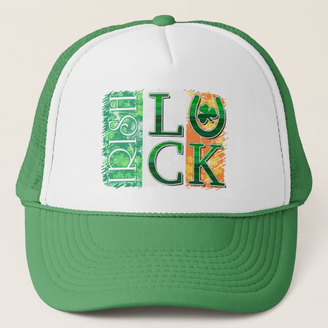 Lucky Irish Tricolor Trucker Hat (Front)