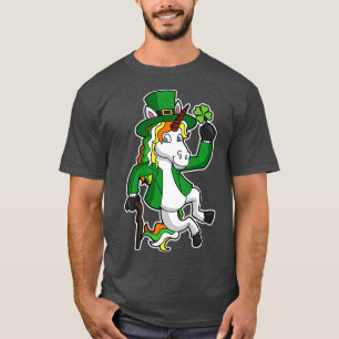 Lucky Irish Unicorn St Patricks Day Heel Click T-Shirt