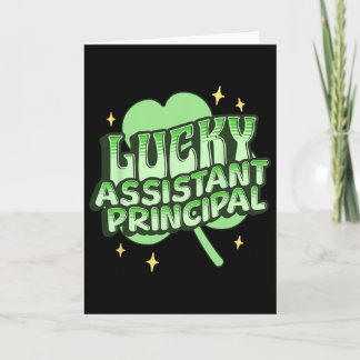 Lucky Istant Principal St Patrick's Day Shamrock S Card