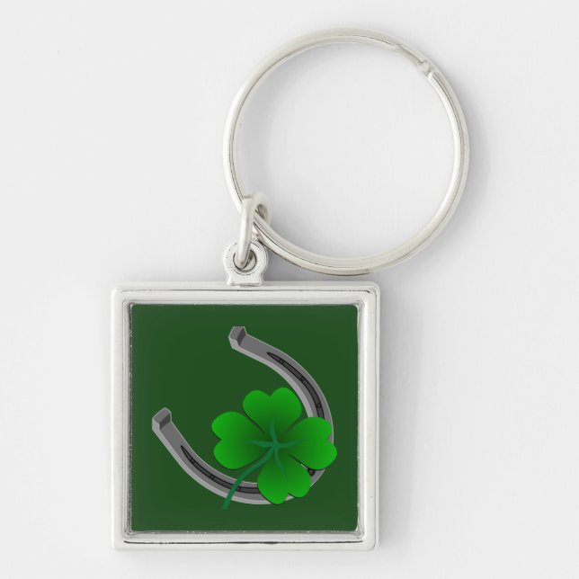 Lucky Keychain 4 Leaf Clover Key Chain Lucky Gifts (Front)